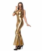 Gouden disco morphsuit dames